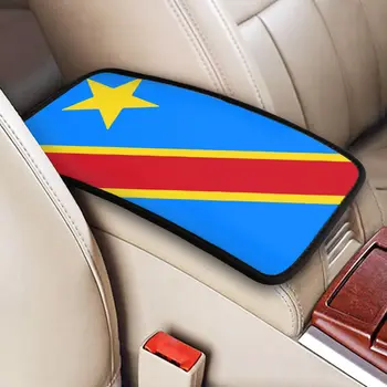 Bandeira Do Congo Kinshasa, Zaire Console Central Almofada Almofada para os Carros do Interior do Carro Acessórios de Braço de Cobertura de Esteira de Armazenamento de Caixa de Almofada