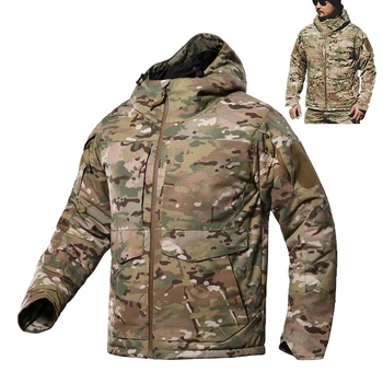 O M65 Tático Militar Revestimento dos Homens Impermeável Jaqueta, Tático Uniforme Militar Capuz Multi Bolso de Casaco de Inverno para Homens