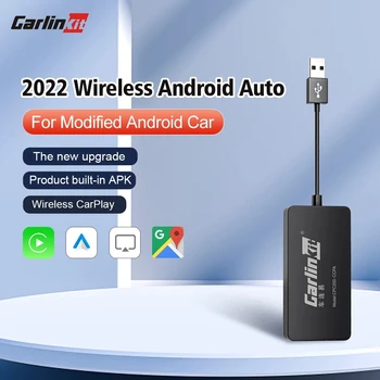 2022 CarlinKit sem Fio e com Fio Android Auto Apple CarPlay Dongle Adaptador USB Mirrorlink Modificados Carro Android Tela do iPhone