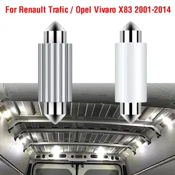 Para a Opel, Vauxhall Vivaro Renault Trafic Ford Transit Interior da Abóbada da Luz de Teto Lâmpada Cabine Lâmpada Led Festoon Branco Atualização C10W