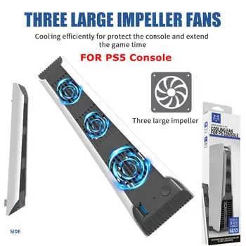 Para PS5 Console de Host Externo do Ventilador de Resfriamento Vertical Stand de Exibição de Jogo de Console de Ventilador de Resfriamento do Cooler para PlayStation PS5 Acessórios