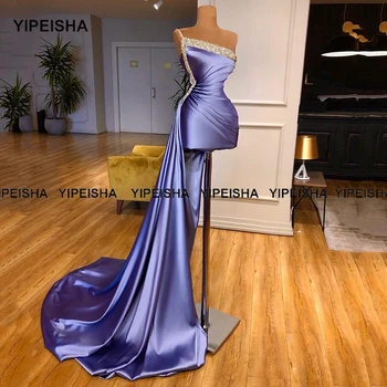 Yipeisha Vestido De Cocktail Curto 2021 Nova Chegada De Um Ombro Luxo Esferas De Dubai Mulheres Árabes Festa Formal Vestidos De Vestidos Concurso