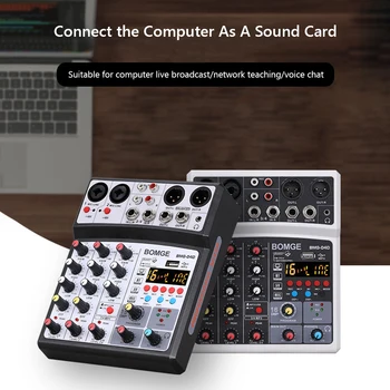 Mixagem de som do Console Fantasma Mixer de Áudio compatíveis com Bluetooth, Som, mesa de Mistura para a Home do Karaoke com Placa de Som USB USB