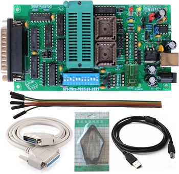 SPI 25xx PCB5.0T-2021 Willem EPROM programador, BIOS009 PIC,suporte a 0.98d12,promoção do clipe de PLCC32+SOIC 8 pinos adaptador