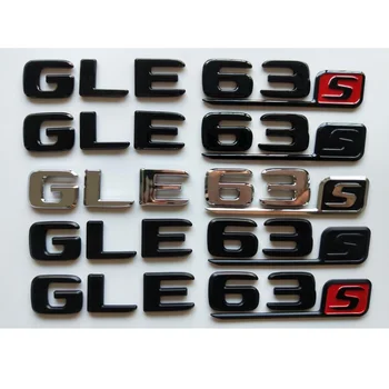Chrome Preto Letras de Emblema para a Mercedes Benz W166 W167 C292 GLE63s GLE63 S AMG Tronco Traseira Número de Emblemas