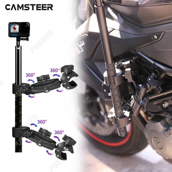 Moto Moto Suporte da Câmera respectivo Suporte Stand Para Insta360 OneX2 X3 Rs GoPro Max 11 DJI Invisível Selfie Vara Acessório