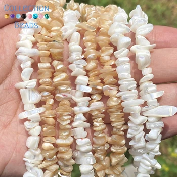 Branco Natural Shell de Cascalho Contas Irregulares Concha De madrepérola Miçangas Para Fazer Jóias DIY Pulseiras Acessórios 16