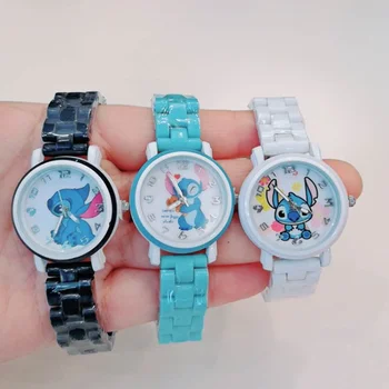 Novo Disney Stitch Crianças Relógios Cartoon Doll Moda infantil Relógio de Meninos Meninas rapazes raparigas Impermeável Máquinas do Tempo de Criança relógio de Pulso