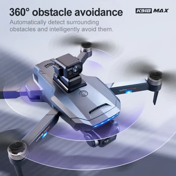 Novo K918 MAX GPS Drone 4K Profissional de desvio de Obstáculos 8K DualHD Câmera sem Escova Dobrável Quadcopter RC Distância de 1200M