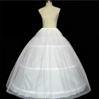 Em Estoque Venda Quente 3 Aros Vestido De Baile Osso Completo Anáguas De Crinolina Para O Casamento De Vestido De Noiva Saia Do Vestido Quinceanera Petticoat