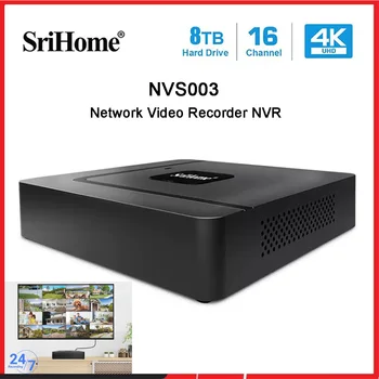 Sricam Srihome NVR003 16CH sem Fio Kit Gravador de Vídeo em Rede H. 265 de Segurança do Sistema de Vigilância de Vídeo de Apoio de 8CH Câmera de 8MP