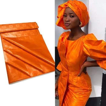 2021 Nova África do Laço de Tecido de Alta Qualidade Bazin Riche Original 5 Jardas Algodão francês Nigeriano Laço de Tecido para o Vestido de Festa BM4971