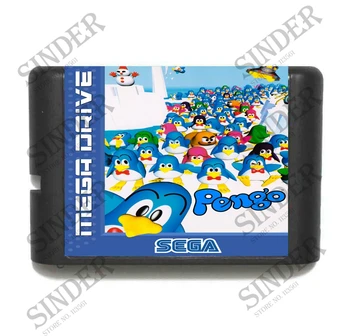 Pengo 16 bits MD Cartão de Jogo Para o Sega Mega Drive Para Gênesis