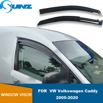 Weathershields Para VW Volkswagen Caddy 2005-2021 2pcs Janela de Ventilação da Viseira Toldos, Guarda Chuva Defletor de Abrigos Carro Estilos SUNZ