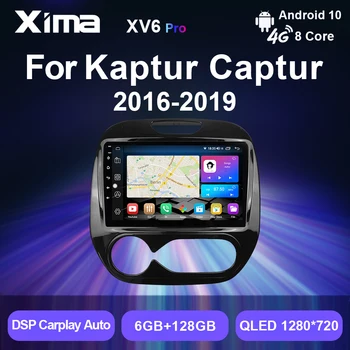 XIMA Pro AI de Voz 8 Core 2 din Android de 10 arutoradio auto-Rádio Estéreo Multimidia Para Renault Kaptur Captur 2016-2019 Carplay em seu gps