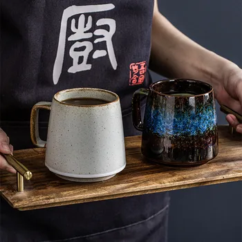 Japonês criativo retro taça de cerâmica office xícara de chá de água copa do agregado familiar caneca grande capacidade da xícara de café