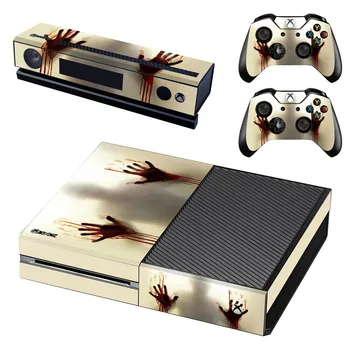 O Walking Dead Skin Adesivo Decalque Para Um Console Xbox e o Kinect e 2 Controladores Para Xbox Um Adesivo de Pele de Vinil