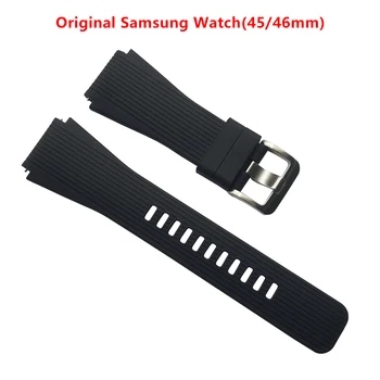 Original Samsung Correia de Relógio Watch3 (45mm) SM-R840 R8450 Active Banda de Silicone Watch(46mm) SM-R800 R8050 Esportes Correia de Pulso 22mm