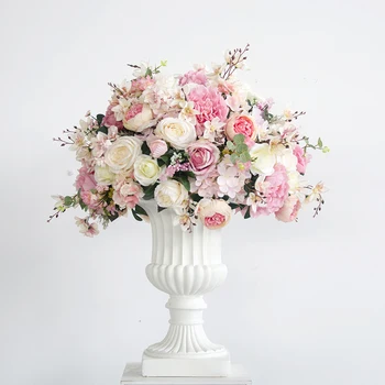 Alta qualidade de flor, bola de seda com flores artificiais fontes do casamento layout adereços de casamento T fase estrada levar simulação flor 39cm