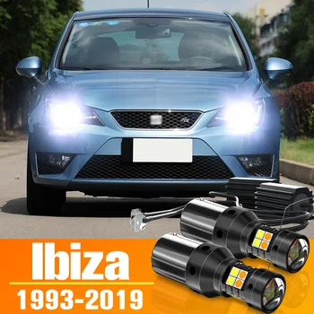 2pcs Modo Dual LED Sinal de volta+luzes Diurnas DRL Acessórios Para Seat Ibiza 1993-2019 MK2 6K MK3 6L MK4 6J 6P MK5 KJ