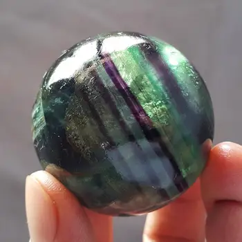 48 mm Naturais da Fluorite de Cristal de Quartzo Bola Esfera de Cura
