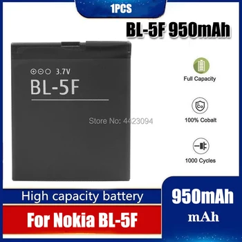1pc BL5F bateria BL-5F Para Nokia N78 N95 N96 N98 N93i 6290 E65 6290 6210S/N 6710N C5-01 bateria BL-5F