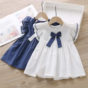 Menina de Vestido Casual de 2022, a Nova Moda de Vestidos de Princesa Meninas Doces Fantasias Bonito com Roupas do Bebê Meninas Vestidos para 1 - 5Y