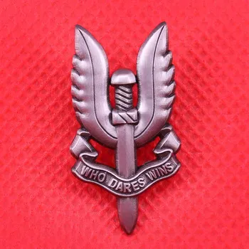 Quem ousa vence esmalte pin SAS broche militar do Exército Britânico Serviço Aéreo Especial emblema de metal forças jóias patriótica dom homens acc