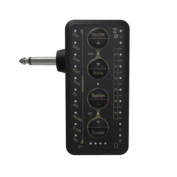 Elétrico portátil Amplificador de Guitarra H8 Mini Amplificador de fones de ouvido Built-in Sintonizador de Atraso Efeito IV Gabinete Acessórios para Guitarra