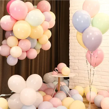100pcs/set Macaron Balões de Látex Festa de Aniversário Adulto Casamento Balão Garland Arco de Kit de Decoração chá de Bebê de Bola