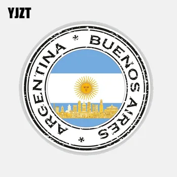 YJZT 11CM*11CM Argentina Buenos Aires Capacete Acessórios Carro Decal Adesivo 6-2796