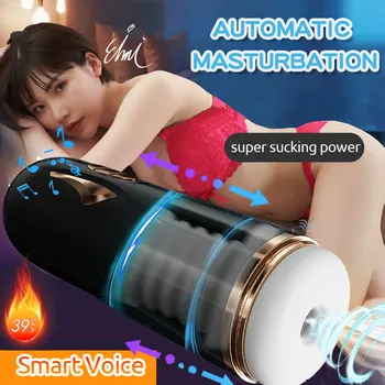sexo masculino brinquedos Telescópica Automática do Pistão de Equipamentos Masculino Masturbador Vagina masturbação para os homens chupando adultos brinquedos para homens UYO