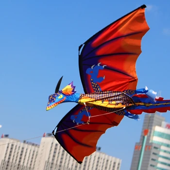 Em 3D, o Dragão de Pipa Com Cauda Pipas Para Adultos Pipas Voando ao ar livre 100m de Linha de Pipa