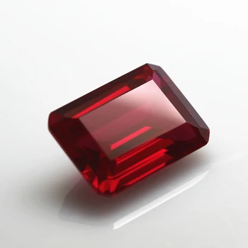 nova qualidade best-seller, o retângulo vermelho de pedra solta cor fantasia pedras facetadas de grânulos para a fabricação de jóias maikng DIY corindo vermelho