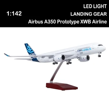 47CM 1/142 Escala Avião Airbus A350 Protótipo XWB companhia Aérea Modelo de Avião Leve Brinquedos para a Coleta de Adultos Avião de Presente de Exibição